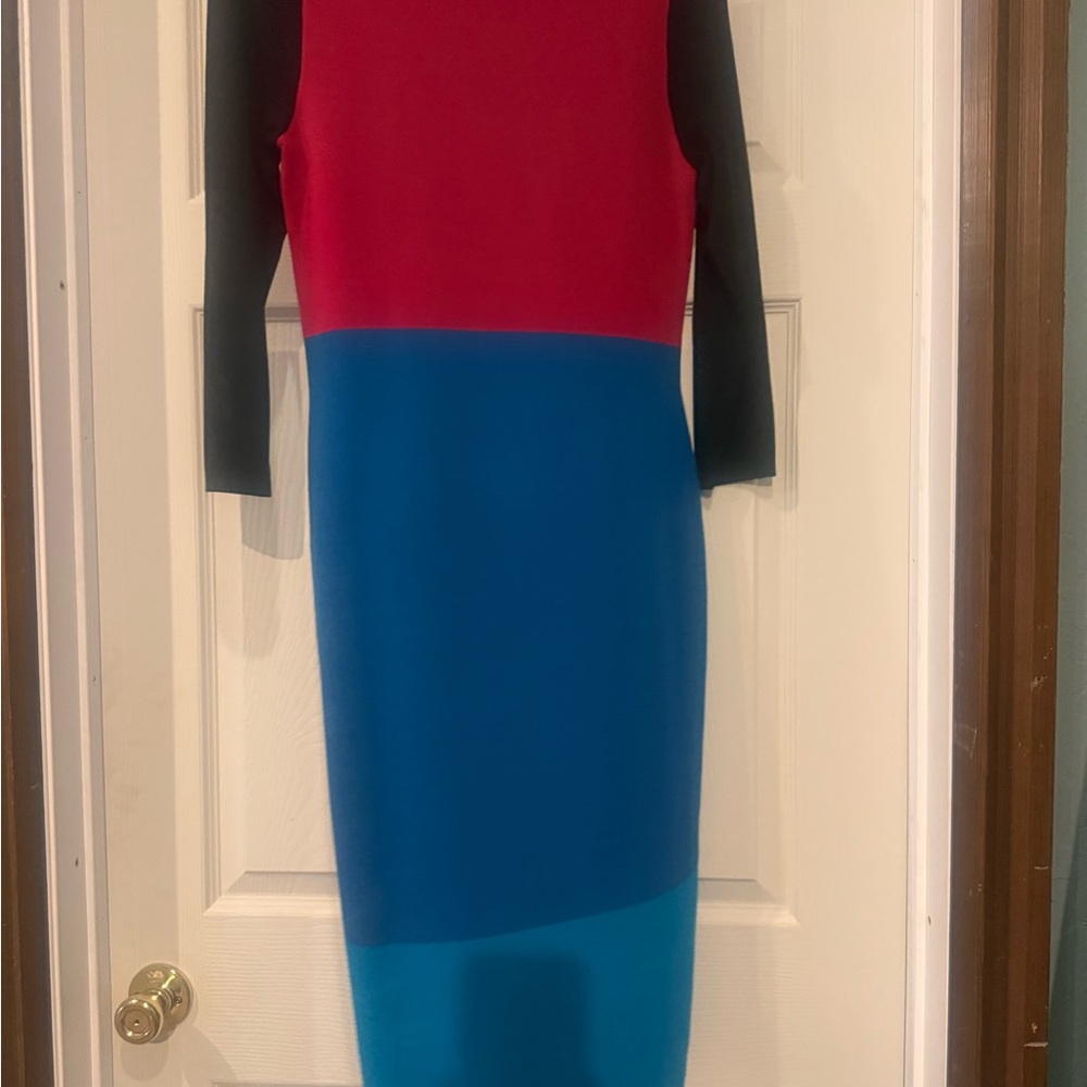 Colorblock Long Sleeve Dress